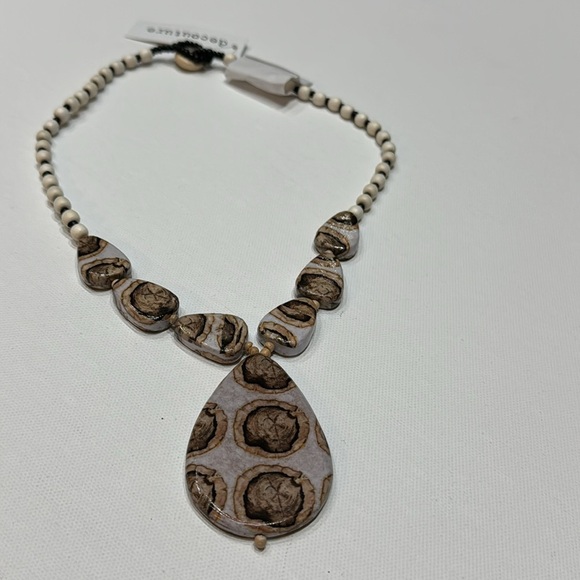 NWT DECOUTURE Birch Pendant Statement Necklace - Picture 5 of 6